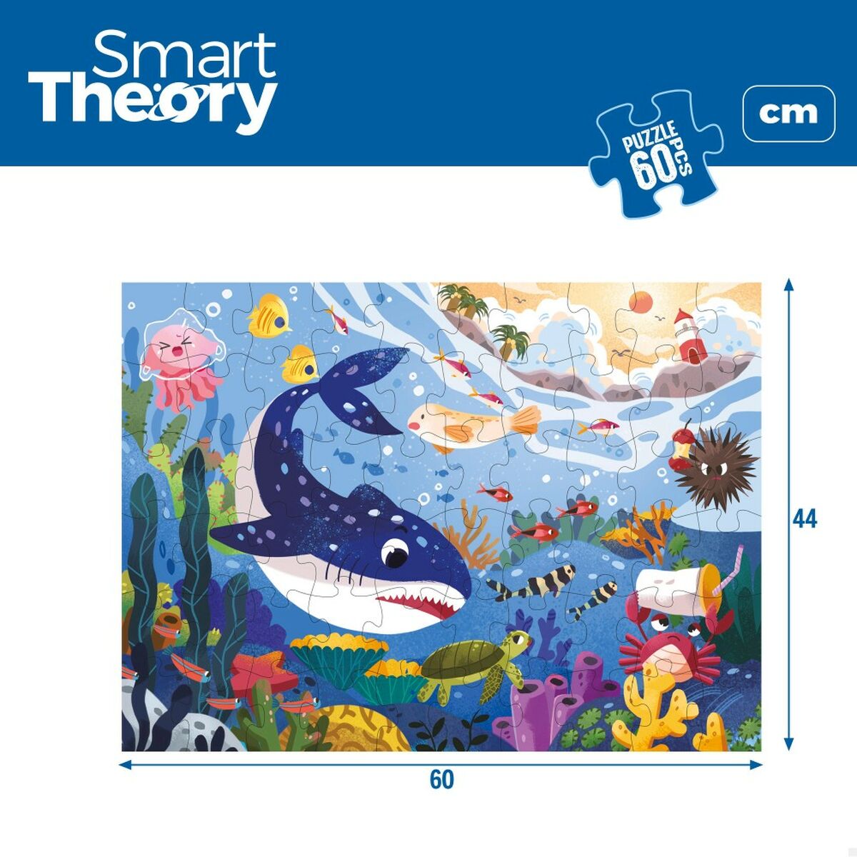 Puzzle pentru Copii Colorbaby Sea Animals 60 Piese 60 x 44 cm (6 Unități) - Jucarii si jocuri, Puzzle-uri și puzzle-uri