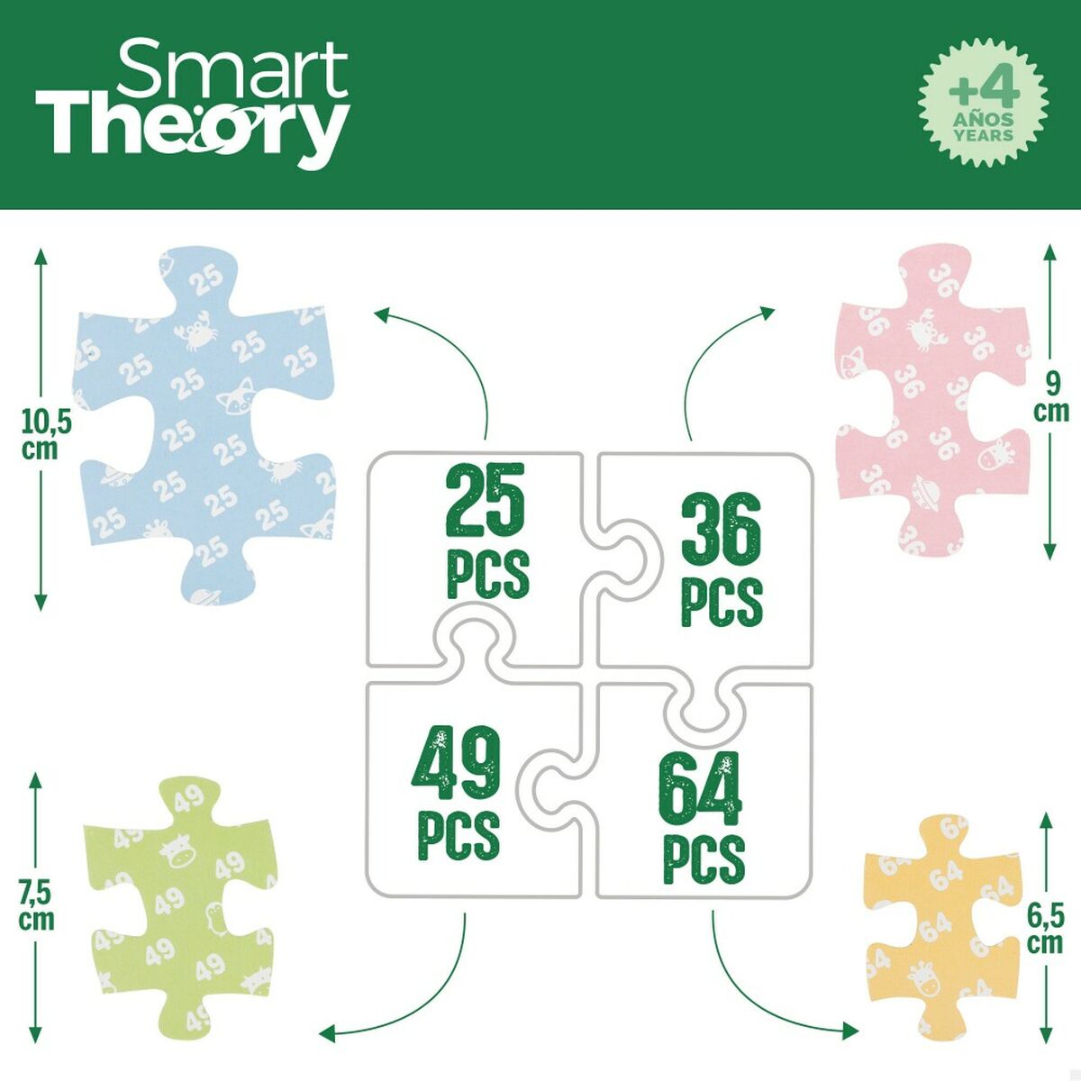 Puzzle pentru Copii Colorbaby 4-ia-1 174 Piese Fermă 68 x 68 cm (6 Unități) - Jucarii si jocuri, Puzzle-uri și puzzle-uri