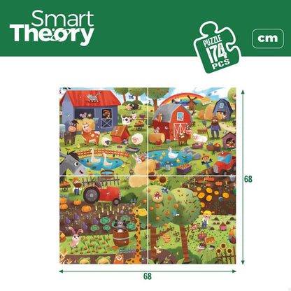 Puzzle pentru Copii Colorbaby 4-ia-1 174 Piese Fermă 68 x 68 cm (6 Unități) - Jucarii si jocuri, Puzzle-uri și puzzle-uri