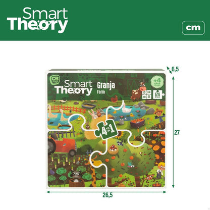 Puzzle pentru Copii Colorbaby 4-ia-1 174 Piese Fermă 68 x 68 cm (6 Unități) - Jucarii si jocuri, Puzzle-uri și puzzle-uri