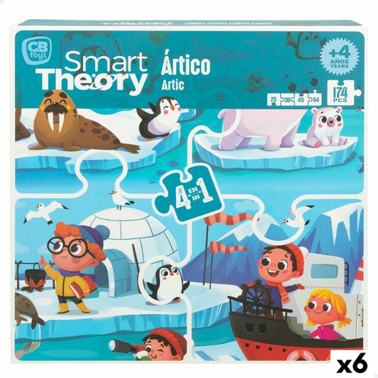 Puzzle pentru Copii Colorbaby Artic 4-ia-1 174 Piese 136 x 34 cm (6 Unități) - Jucarii si jocuri, Puzzle-uri și puzzle-uri