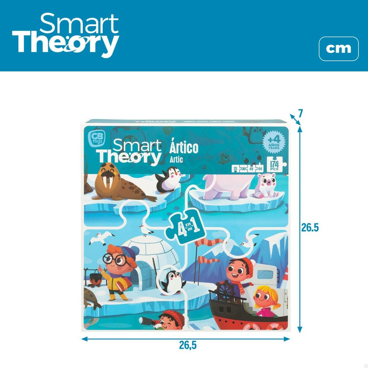 Puzzle pentru Copii Colorbaby Artic 4-ia-1 174 Piese 136 x 34 cm (6 Unități) - Jucarii si jocuri, Puzzle-uri și puzzle-uri