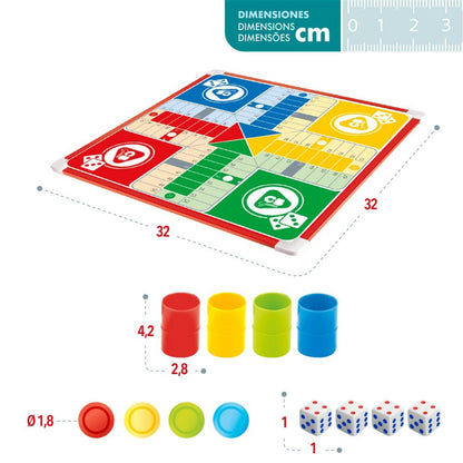 Tablă de Parchís și Oca Colorbaby 32 x 32 x 1 cm (25 Piese) (6 Unități) - Jucarii si jocuri, Jocuri și accesorii