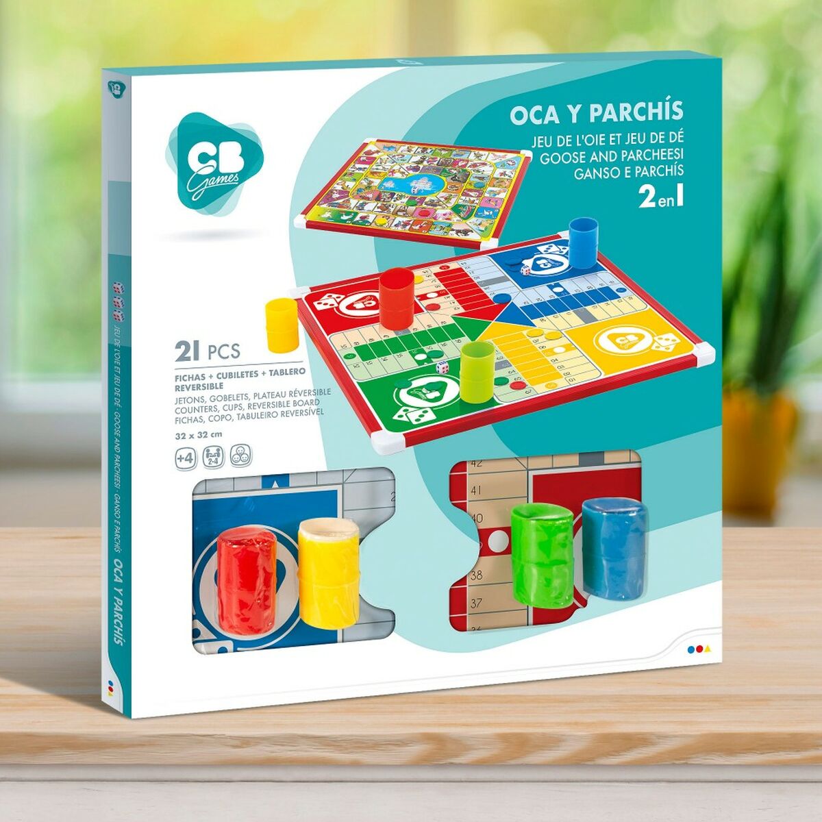 Tablă de Parchís și Oca Colorbaby 32 x 32 x 1 cm (25 Piese) (6 Unități) - Jucarii si jocuri, Jocuri și accesorii