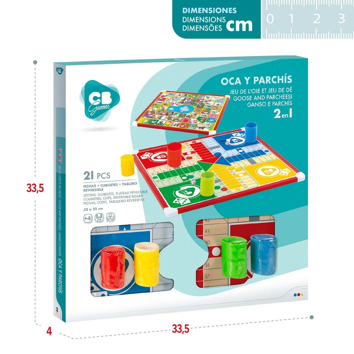 Tablă de Parchís și Oca Colorbaby 32 x 32 x 1 cm (25 Piese) (6 Unități) - Jucarii si jocuri, Jocuri și accesorii