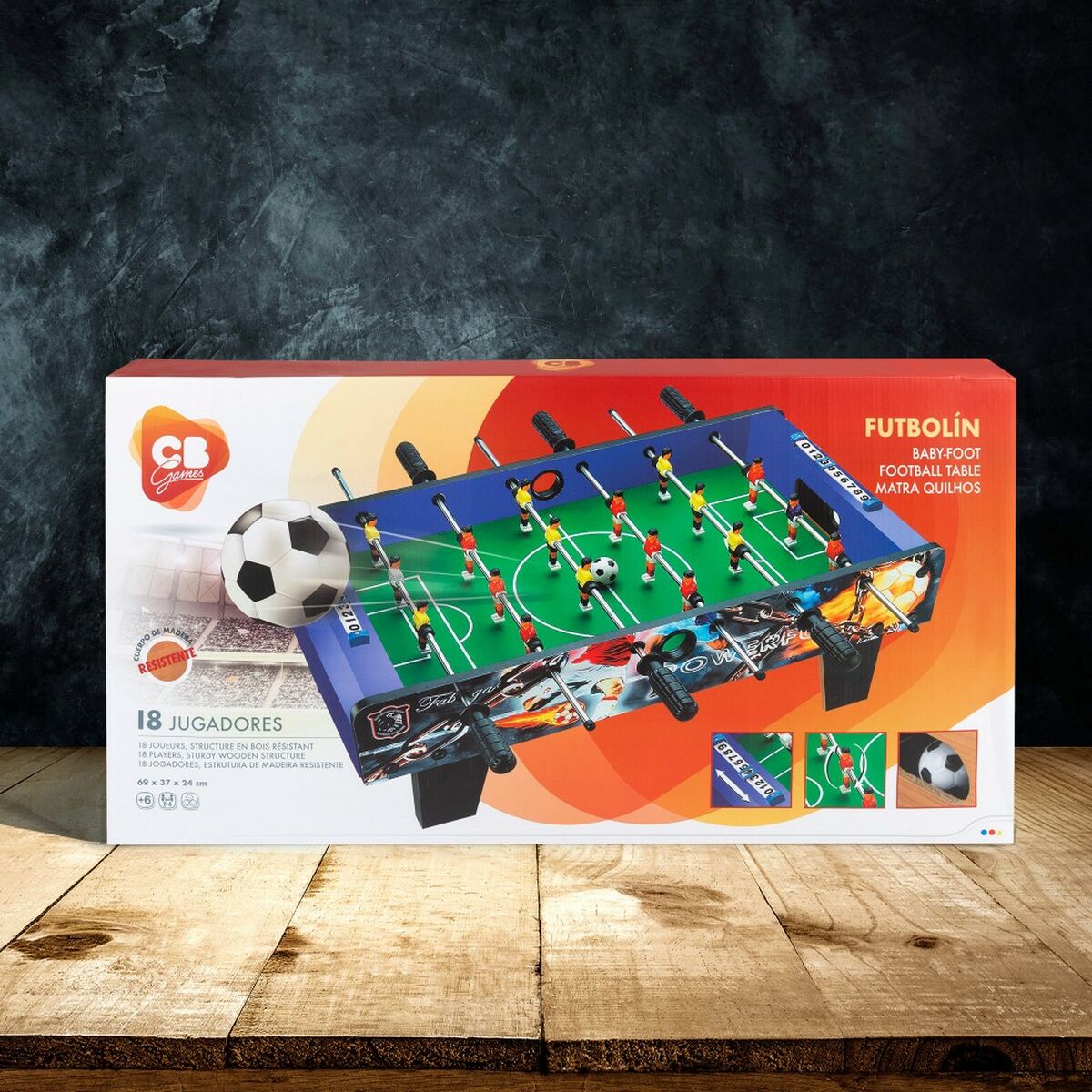 Masă de Fotbal Colorbaby 69 x 24 x 37 cm (2 Unități) - Jucarii si jocuri, Jocuri și accesorii