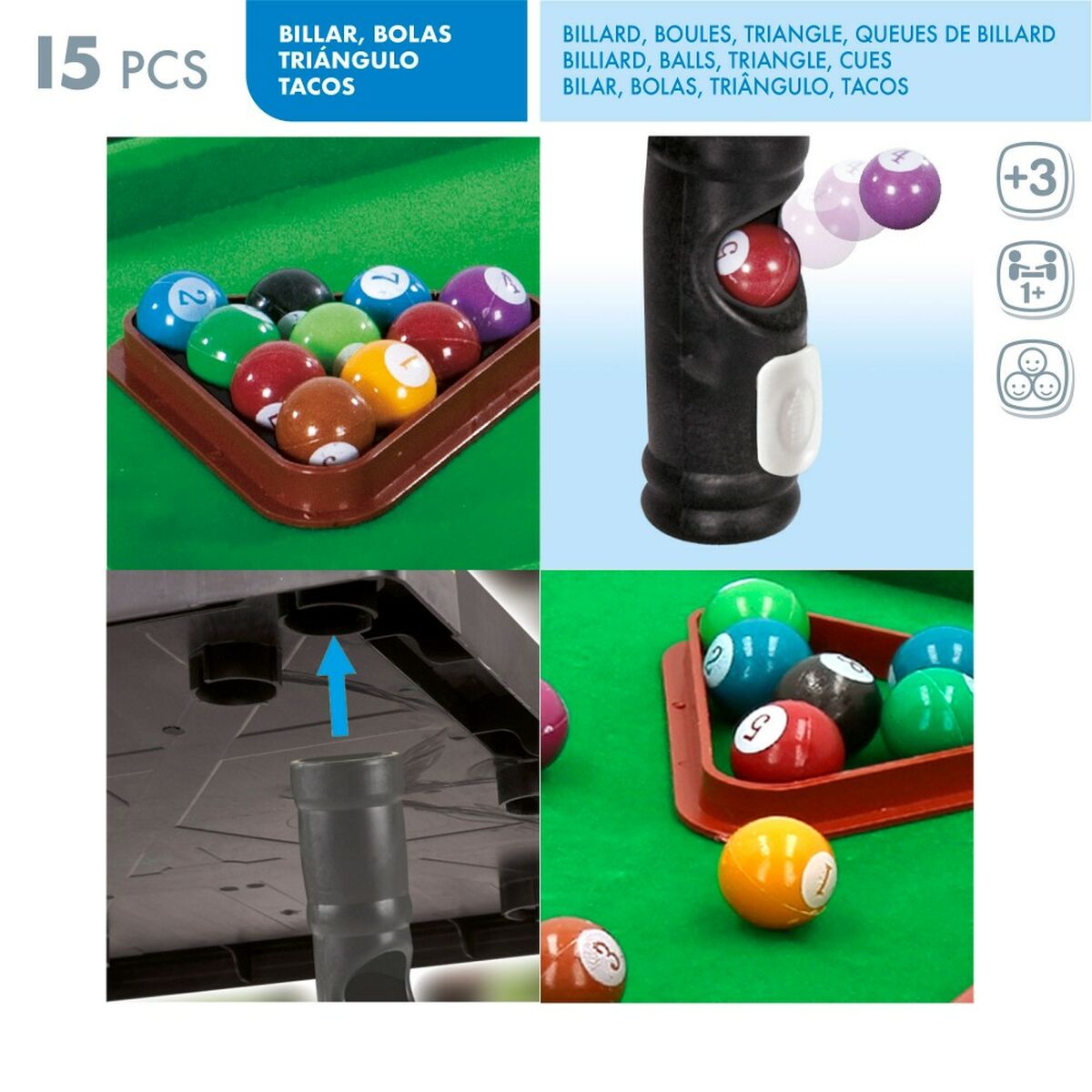 Masă de biliard Colorbaby 44,5 x 13 x 24,5 cm - Jucarii si jocuri, Jocuri și accesorii