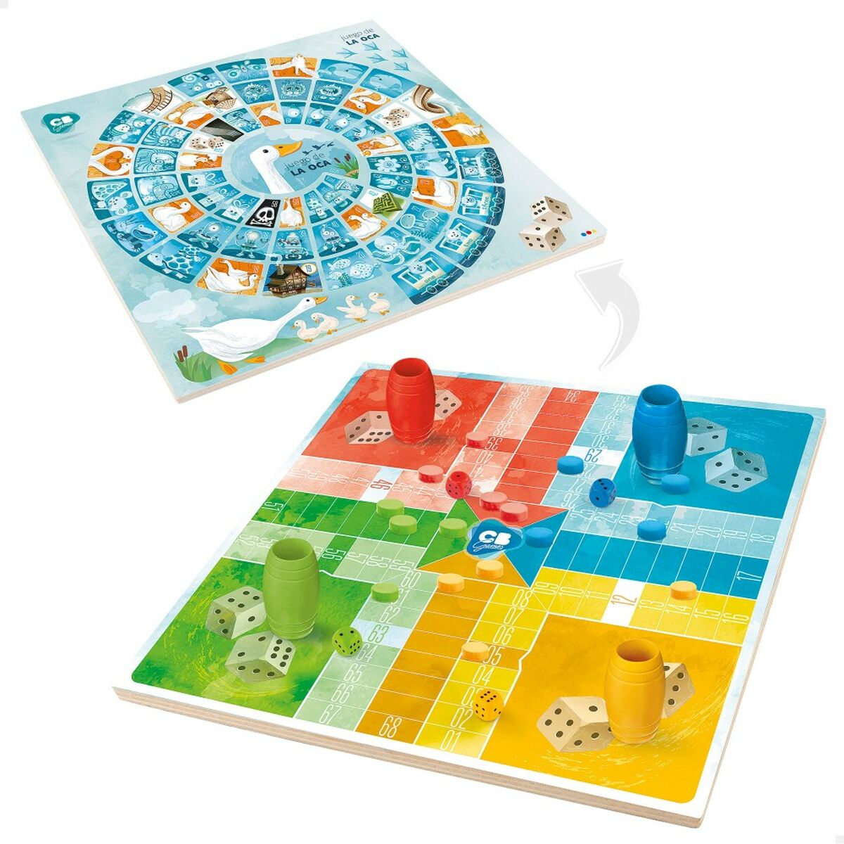 Tablă de Parchís și Oca Colorbaby 25 x 1 x 25 cm (25 Piese) (6 Unități) - Jucarii si jocuri, Jocuri și accesorii