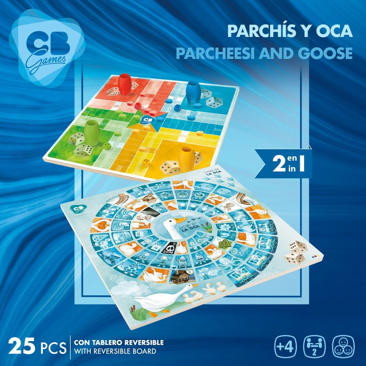 Tablă de Parchís și Oca Colorbaby 25 x 1 x 25 cm (25 Piese) (6 Unități) - Jucarii si jocuri, Jocuri și accesorii