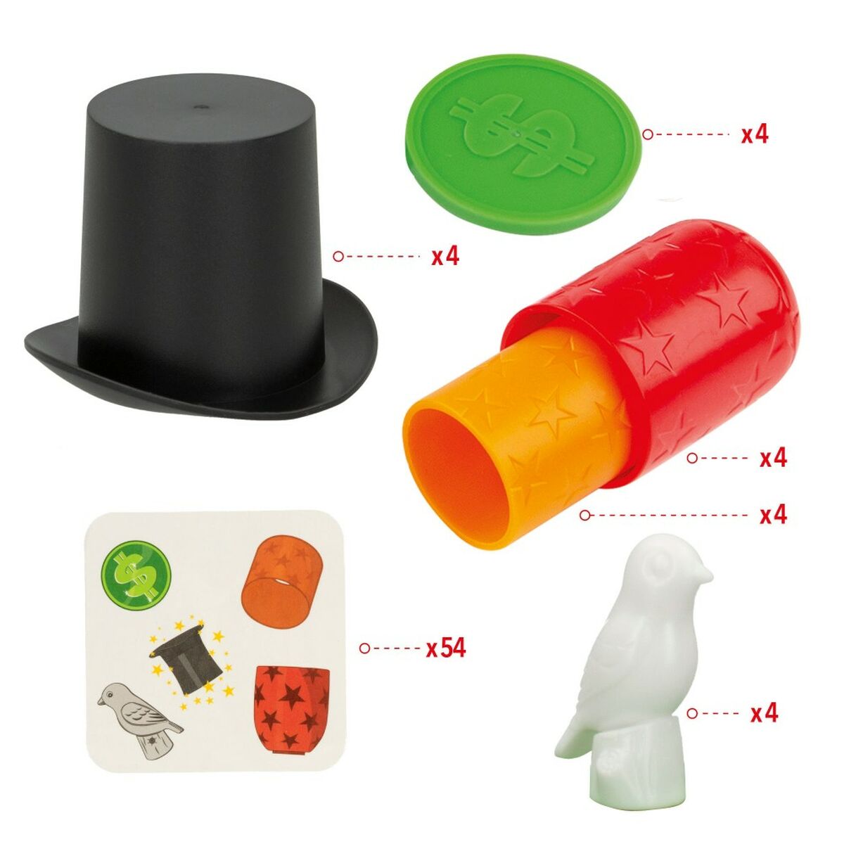 Joc de Masă Colorbaby Pălărie înaltă (6 Unități) - Jucarii si jocuri, Jocuri și accesorii