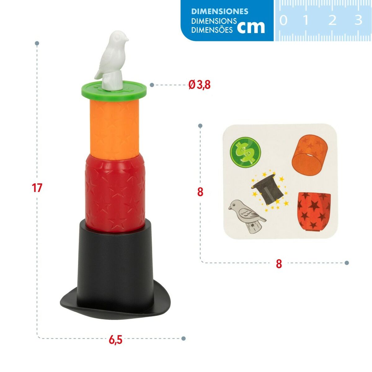 Joc de Masă Colorbaby Pălărie înaltă (6 Unități) - Jucarii si jocuri, Jocuri și accesorii