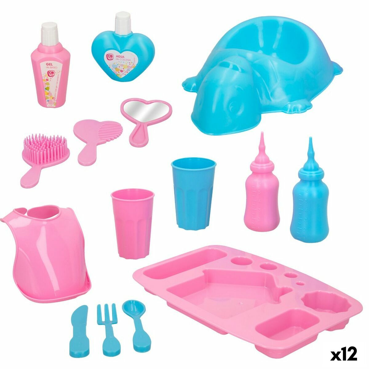 Accesorii pentru papusi Colorbaby Păpușă Bebe 15 Piese 20 x 2 x 15 cm 12 Unități - Jucarii si jocuri, Păpuși și accesorii
