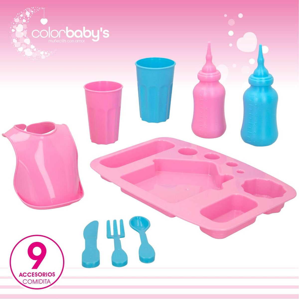 Accesorii pentru papusi Colorbaby Păpușă Bebe 15 Piese 20 x 2 x 15 cm 12 Unități - Jucarii si jocuri, Păpuși și accesorii