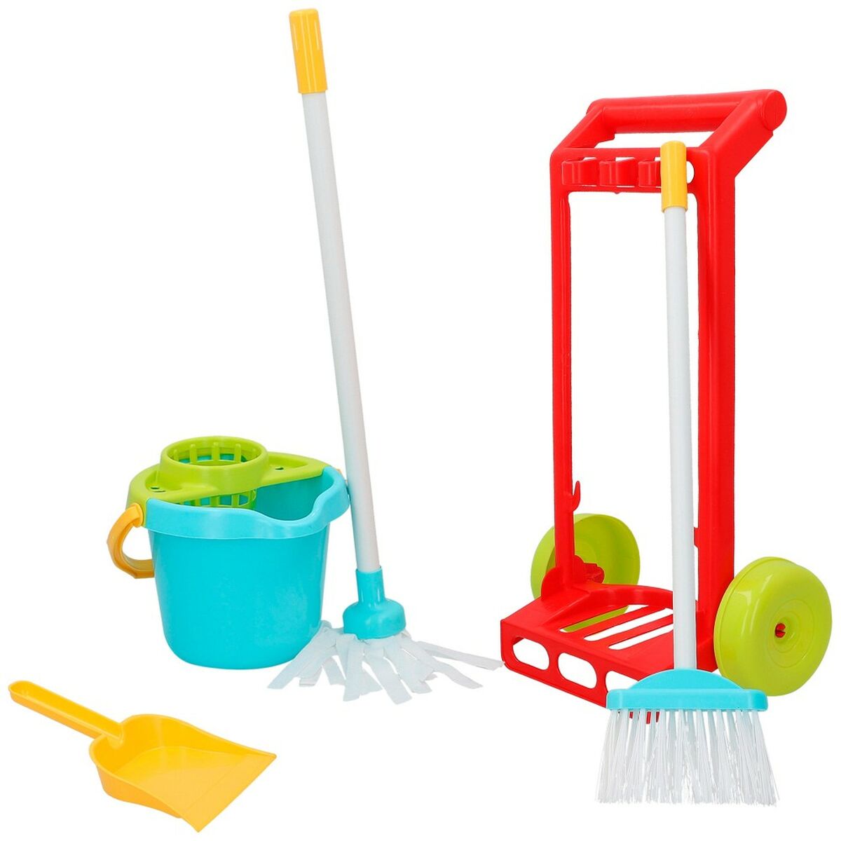 Coș de Curățare cu Accesorii Colorbaby 5 Piese Jucărie 24,5 x 43,5 x 15 cm (20 Unități) - Jucarii si jocuri, Imitații de jocuri