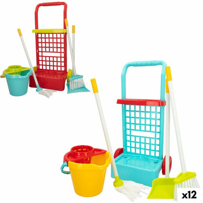 Coș de Curățare cu Accesorii Colorbaby Jucărie 5 Piese 30,5 x 55,5 x 19,5 cm (12 Unități) - Jucarii si jocuri, Imitații de jocuri