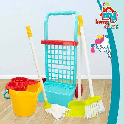 Coș de Curățare cu Accesorii Colorbaby Jucărie 5 Piese 30,5 x 55,5 x 19,5 cm (12 Unități) - Jucarii si jocuri, Imitații de jocuri