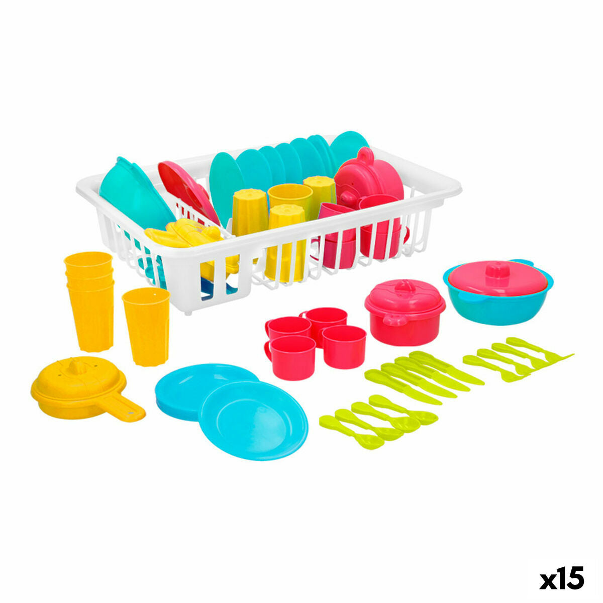 Set de Menaj pentru Copii Colorbaby Jucărie Drenor 35 Piese (15 Unități) - Jucarii si jocuri, Imitații de jocuri