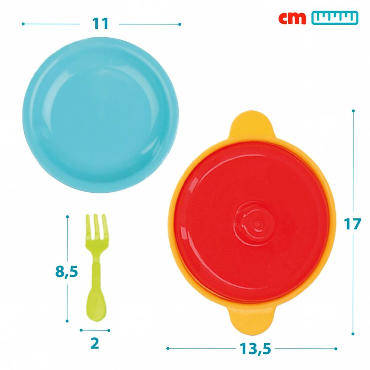 Set de Alimente de Jucărie Colorbaby Menaj și ustensile de bucătărie 20 Piese (12 Unități) - Jucarii si jocuri, Imitații de jocuri