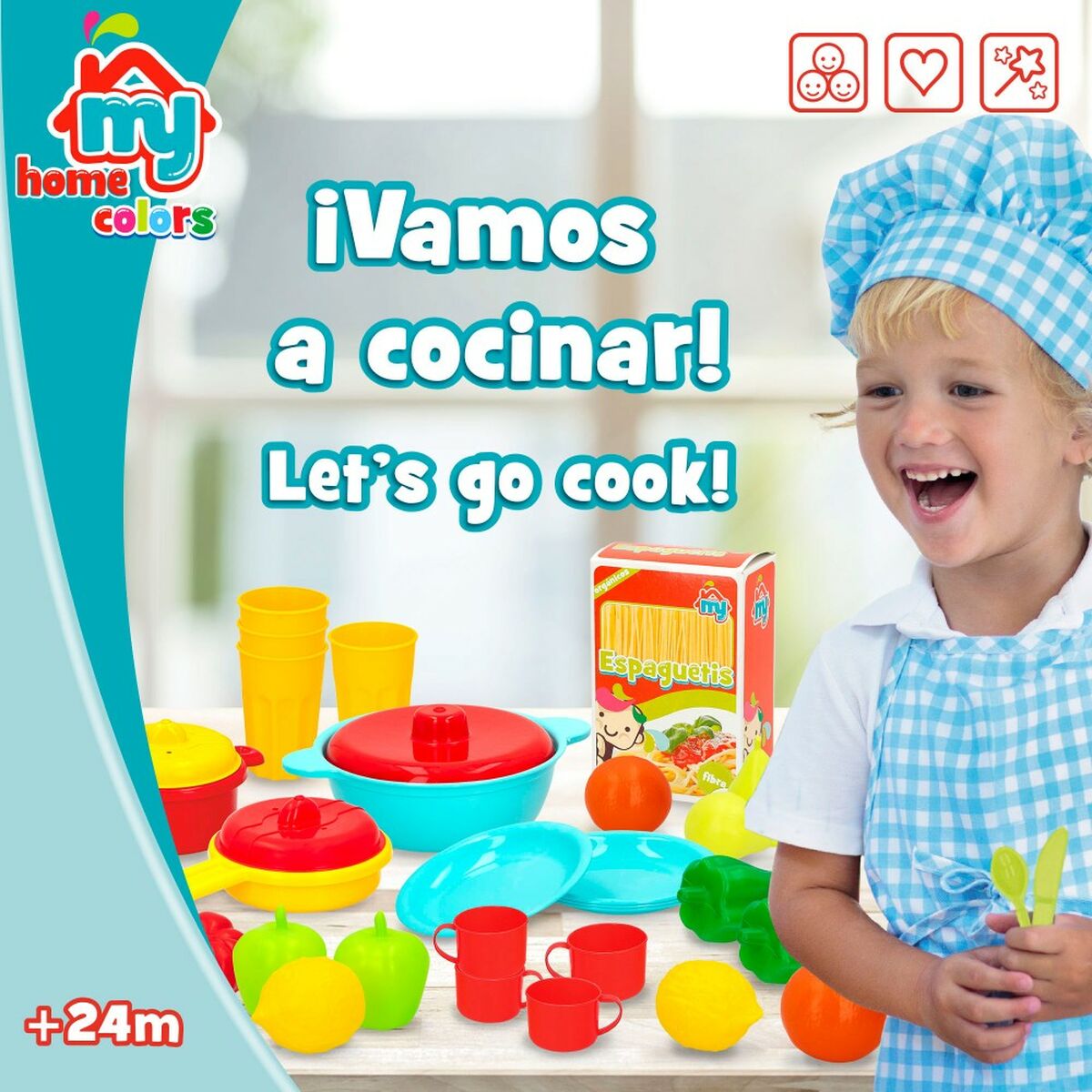 Set de Alimente de Jucărie Colorbaby Menaj și ustensile de bucătărie 31 Piese (6 Unități) - Jucarii si jocuri, Imitații de jocuri