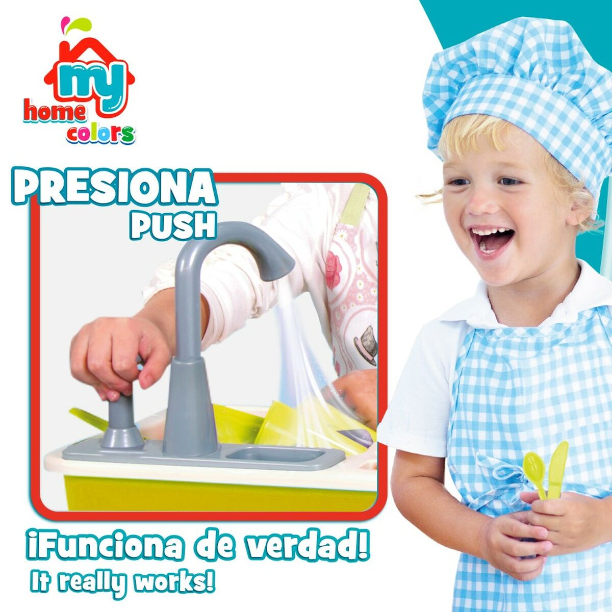 Bucătărie de Jucărie Colorbaby 22 Piese 42 x 29 x 28 cm Accesorii Chiuvetă - Jucarii si jocuri, Imitații de jocuri