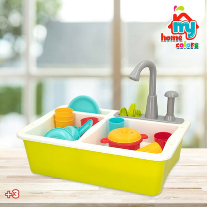 Bucătărie de Jucărie Colorbaby 22 Piese 42 x 29 x 28 cm Accesorii Chiuvetă - Jucarii si jocuri, Imitații de jocuri