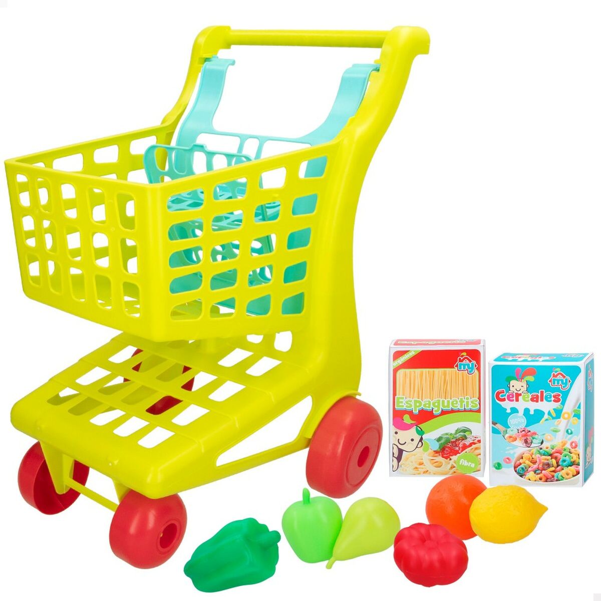 Cărucior de cumpărături Colorbaby My Home Jucărie 9 Piese 34 x 53,5 x 45 cm 6 Unități - Jucarii si jocuri, Imitații de jocuri