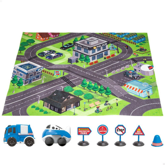 Saltea de joacă Speed & Go Accesorii Vehicule Drum Pânză Plastic (6 Unități) - Bebelus, Activitate și divertisment