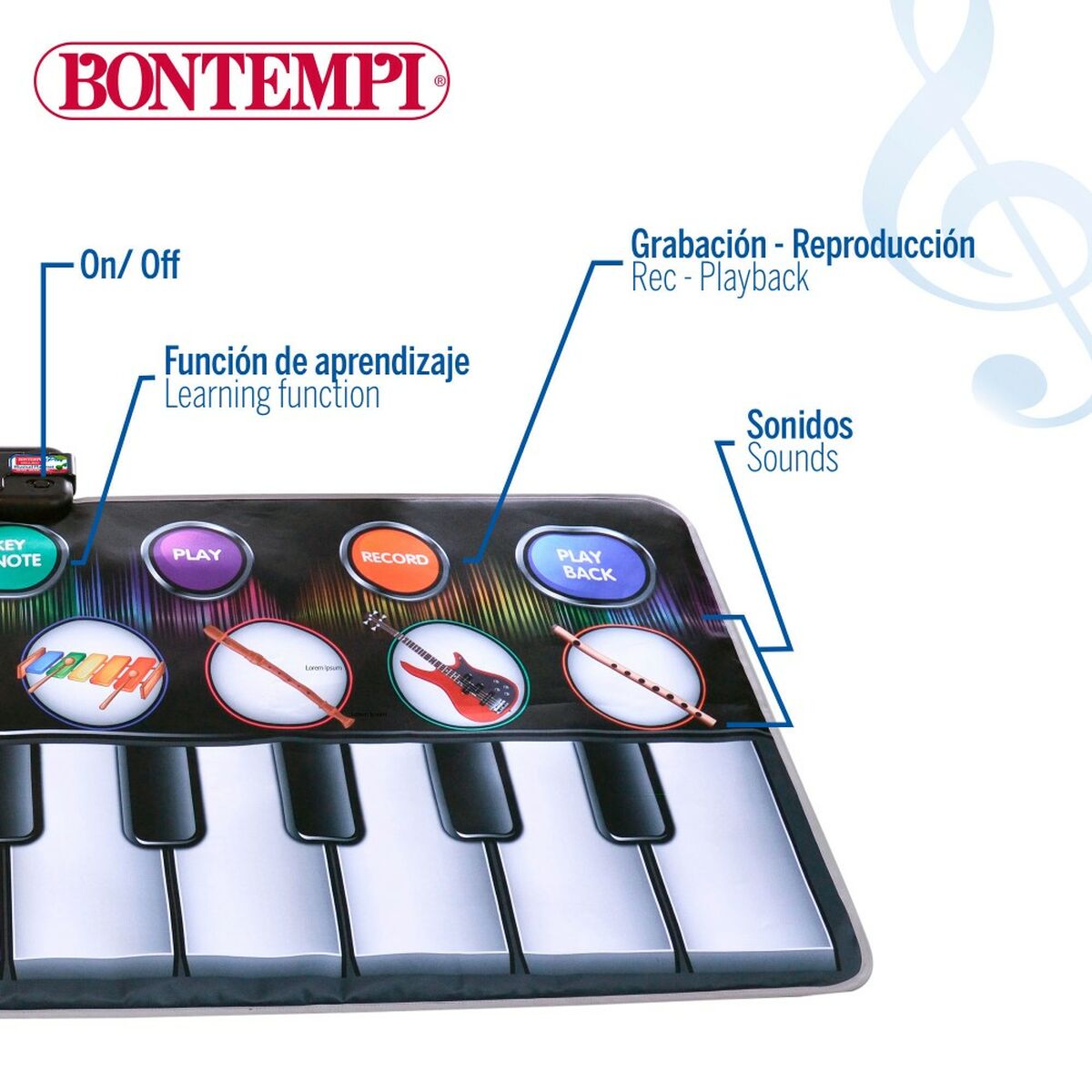 Joc Educativ Învăț cu Pianul Bontempi - Jucarii si jocuri, Instrumente muzicale pentru copii