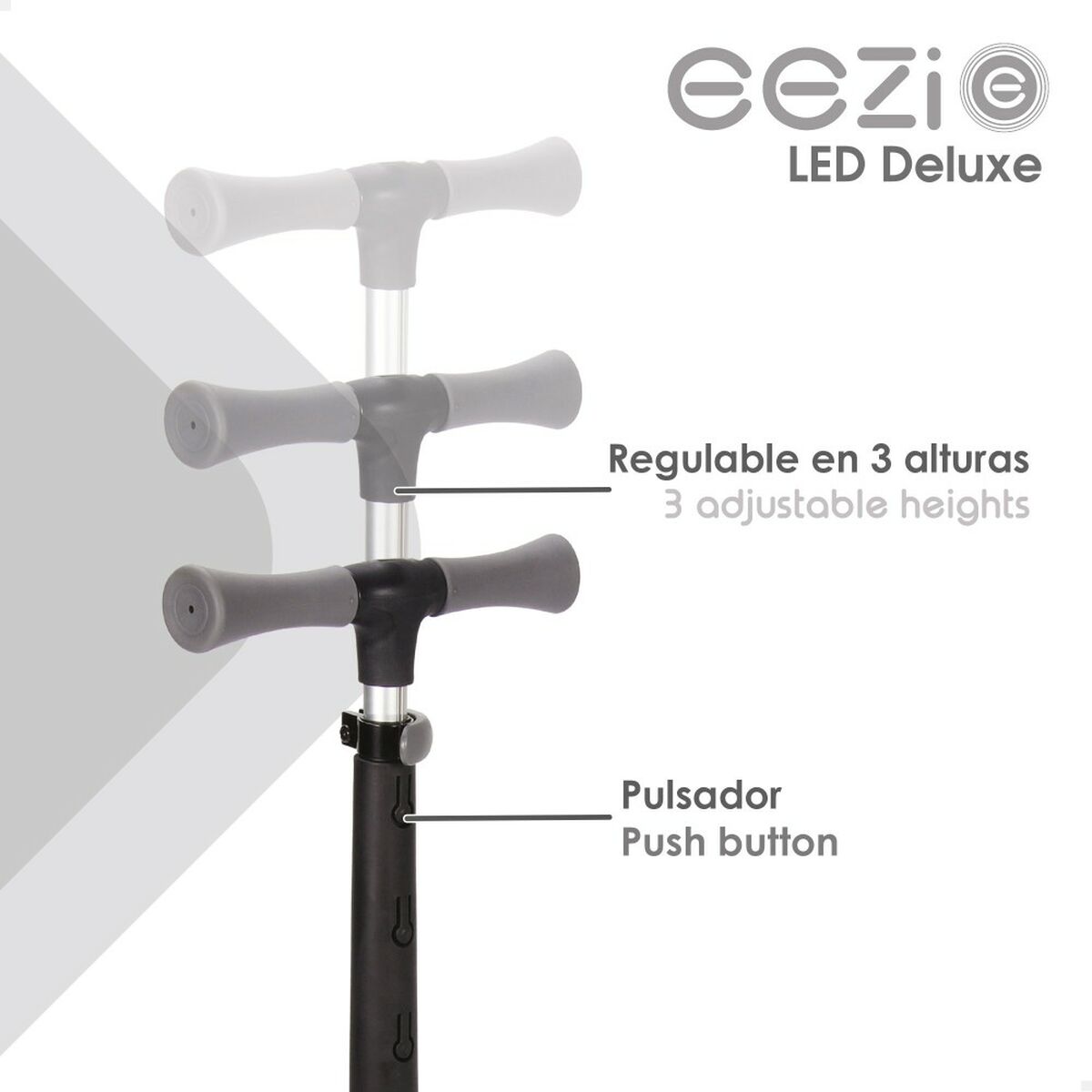 Trotinetă Scuter Eezi Negru 2 Unități - Jucarii si jocuri, În aer liber și sport