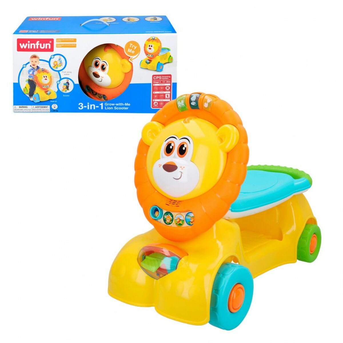 Mașină-Premergător Winfun Leu Lumină Sunet 57 x 42 x 26 cm (2 Unități) - Jucarii si jocuri, În aer liber și sport