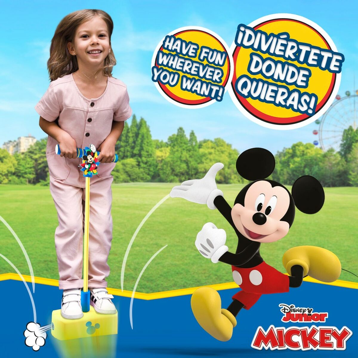 Pogobouncer Mickey Mouse 3D Galben Infantil (4 Unități) - Sport și în aer liber, Sporturi recreative