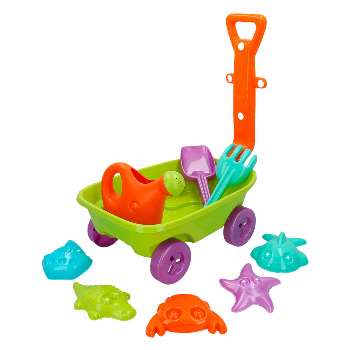 Set de jucării de plajă Colorbaby Roabă polipropilenă (12 Unități) - Jucarii si jocuri, În aer liber și sport