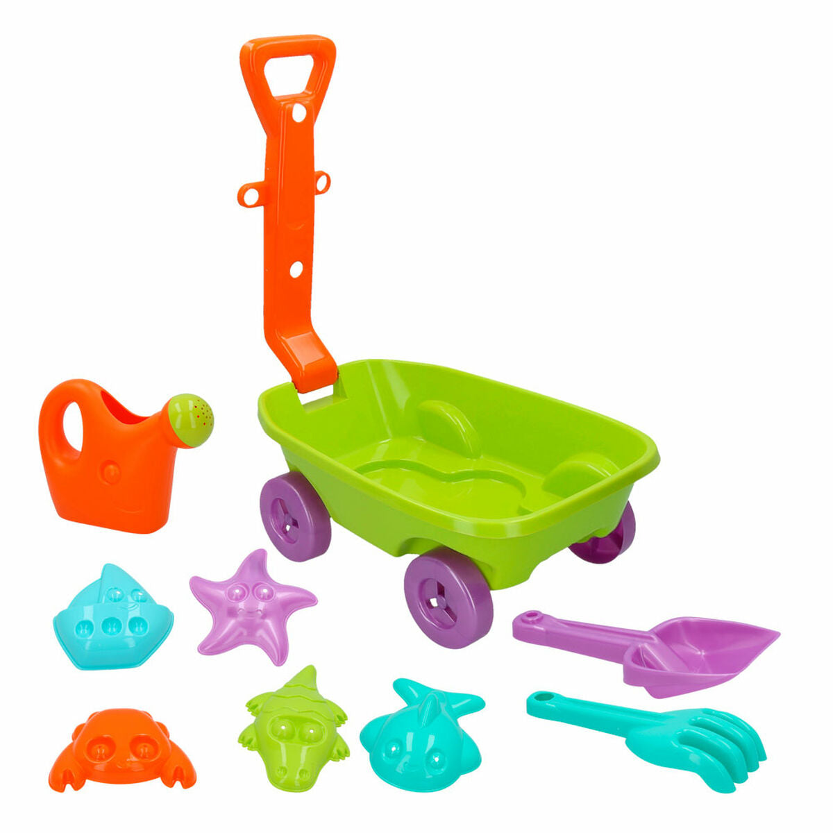 Set de jucării de plajă Colorbaby Roabă polipropilenă (12 Unități) - Jucarii si jocuri, În aer liber și sport