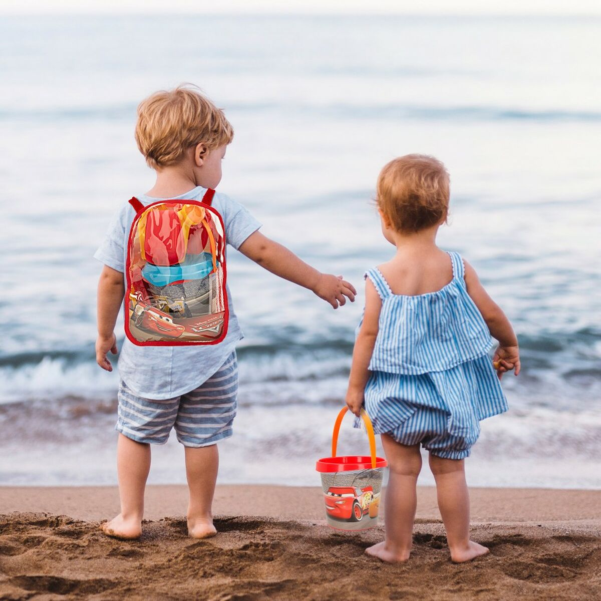 Set de jucării de plajă Cars polipropilenă (12 Unități) - Jucarii si jocuri, În aer liber și sport