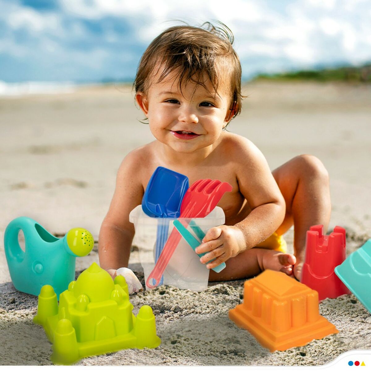 Set de jucării de plajă Colorbaby polipropilenă (12 Unități) - Jucarii si jocuri, În aer liber și sport