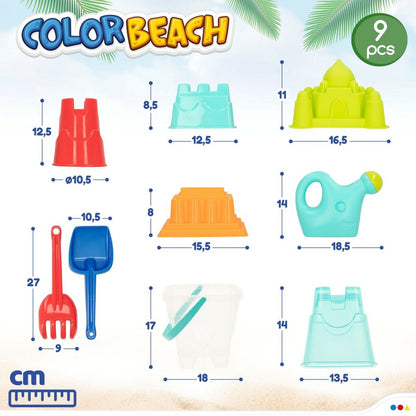 Set de jucării de plajă Colorbaby polipropilenă (12 Unități) - Jucarii si jocuri, În aer liber și sport