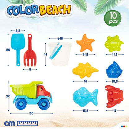 Set de jucării de plajă Colorbaby polipropilenă (8 Unități) - Jucarii si jocuri, În aer liber și sport