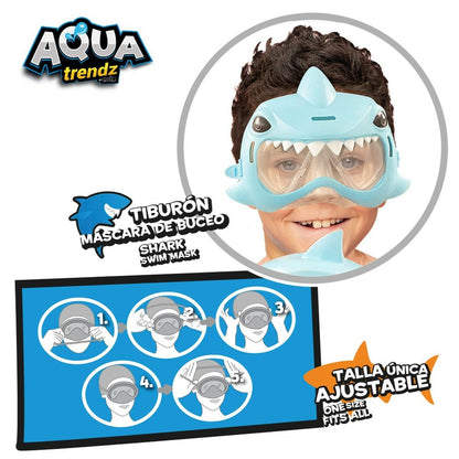 Set de pistol de apă și mască de scufundări în apă Eolo Rechin 18 x 15 x 8,5 cm (4 Unități) - Jucarii si jocuri, În aer liber și sport