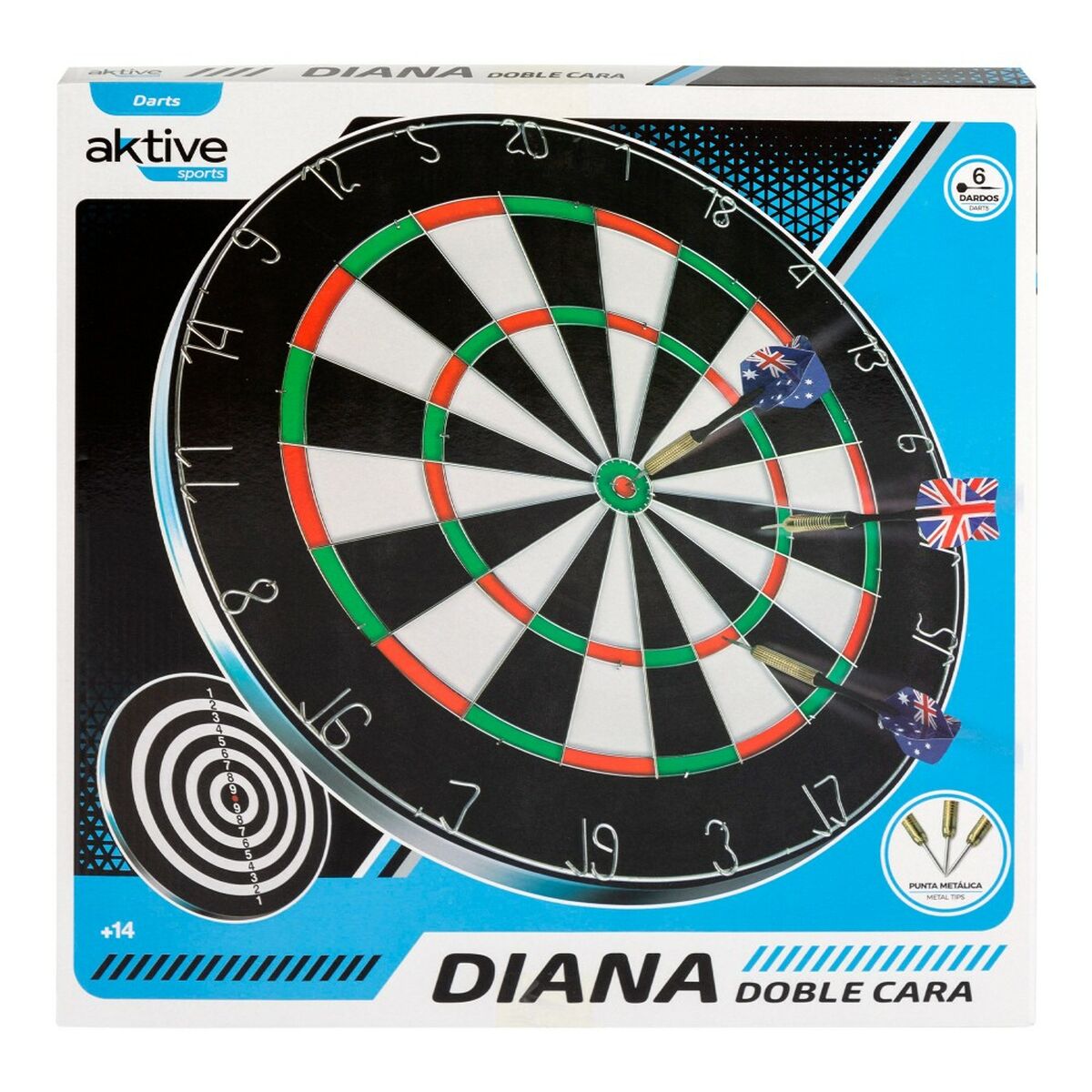 darts Aktive 45 x 45 x 3 cm (4 Unități) - Sport și în aer liber, Darts și ținte