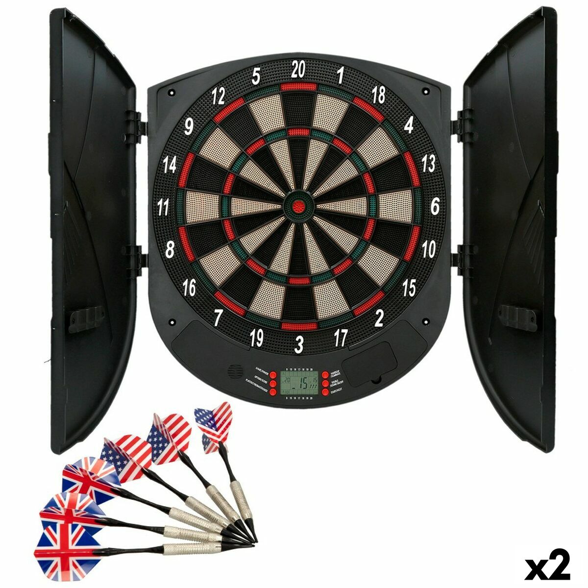 Darts electronic Aktive 45 x 50 x 4,5 cm (2 Unități) - Sport și în aer liber, Darts și ținte