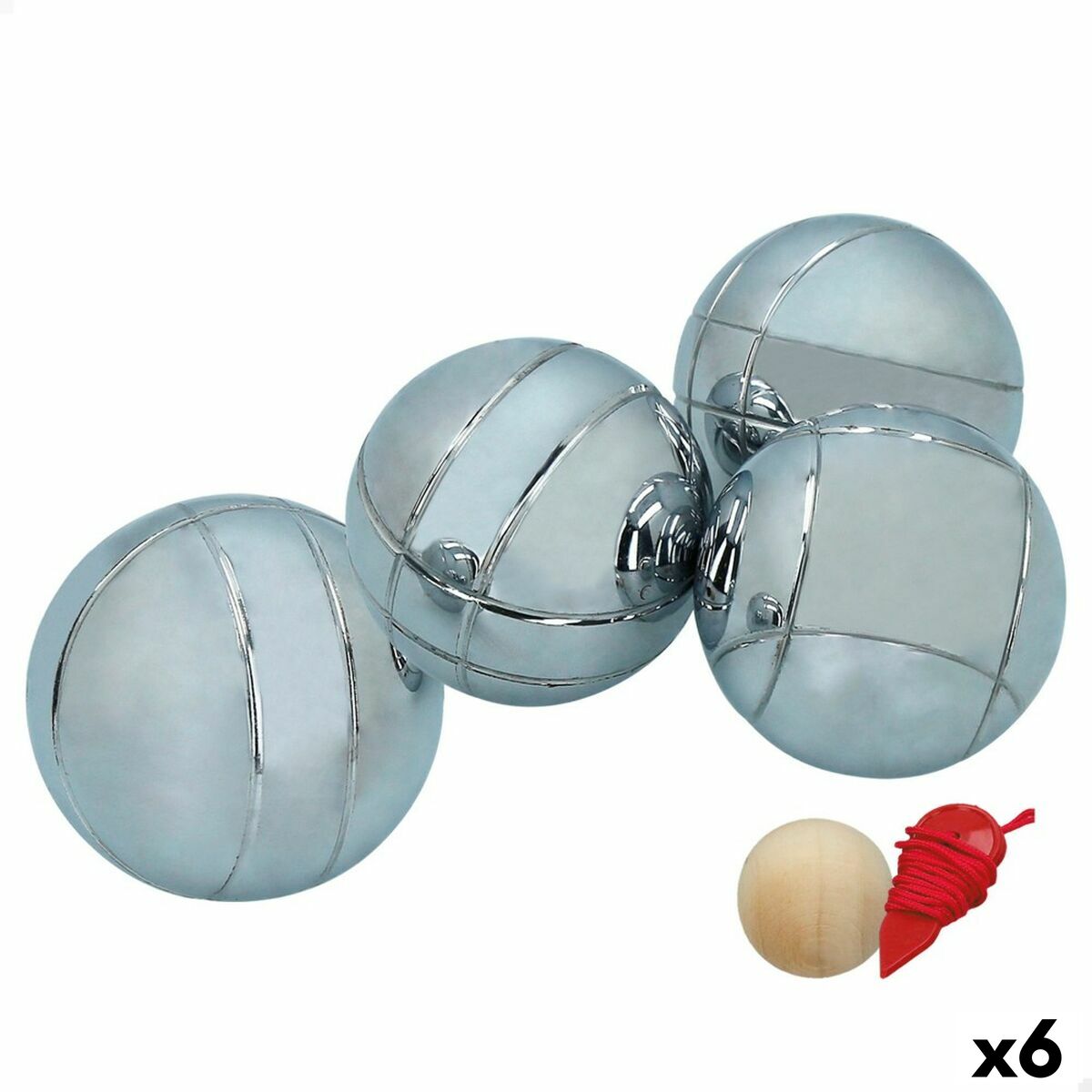 Set cu bile joc Petanque Aktive Metal (6 Unități) - Sport și în aer liber, Sporturi recreative
