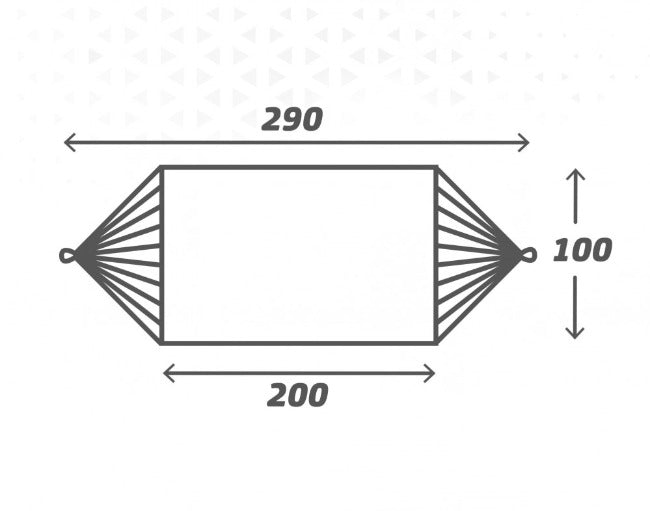 Hamac Aktive Albastru 200 x 0,4 x 100 cm (6 Unități) - Curte, Mobilier de grădină și accesorii