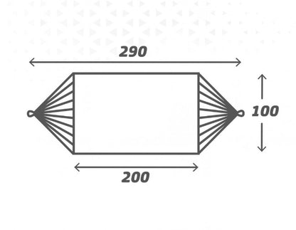 Hamac Aktive Portocaliu 200 x 0,4 x 100 cm (6 Unități) - Curte, Mobilier de grădină și accesorii