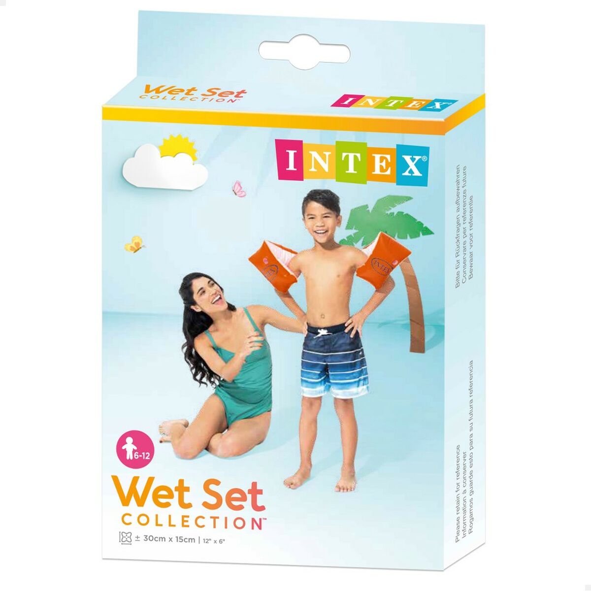 Manșoane Intex Neon Roșu 30 x 15 cm (36 Unități) - Jucarii si jocuri, În aer liber și sport