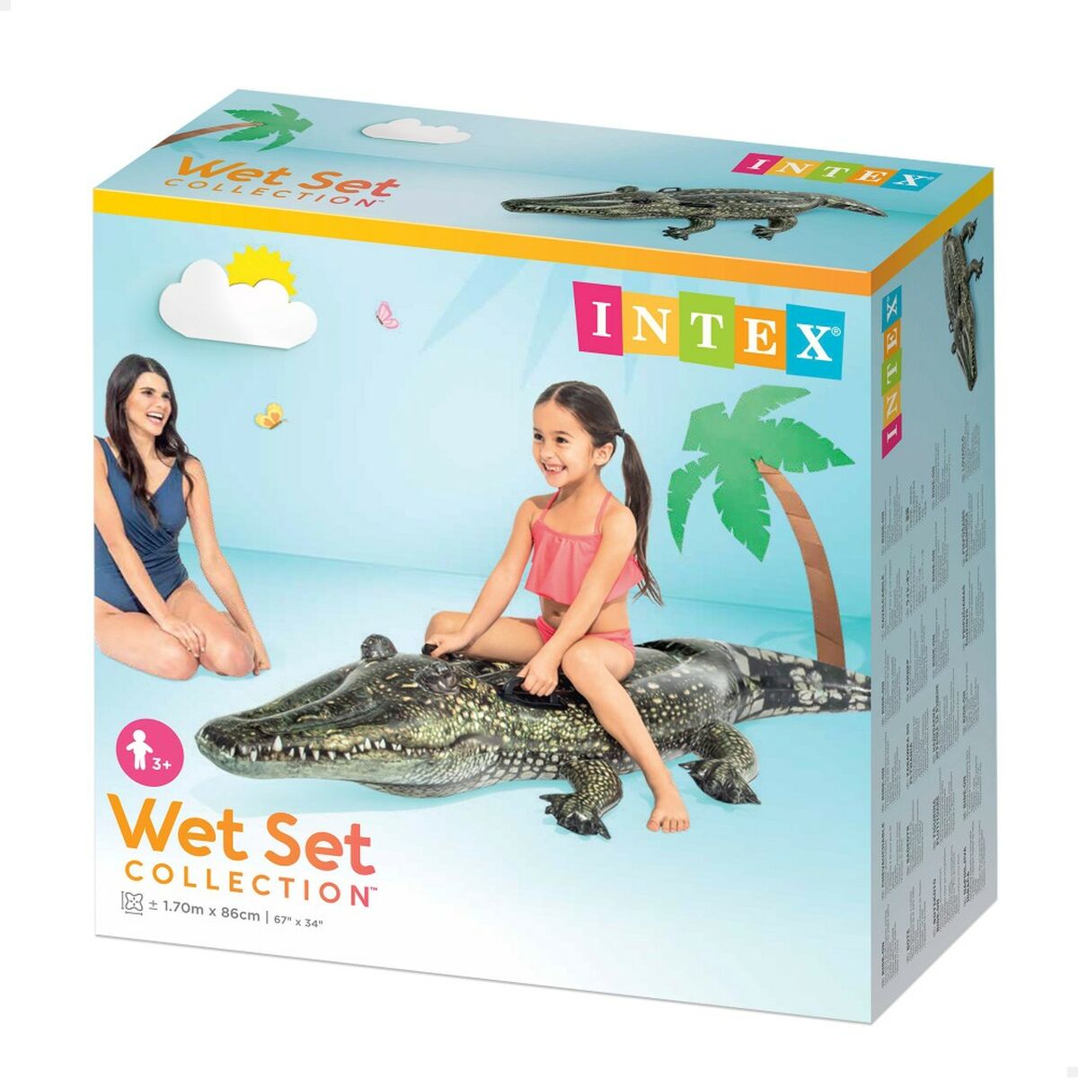 Figurină Gonflabilă pentru Piscină Intex Crocodil 86 x 20 x 170 cm (6 Unități) - Jucarii si jocuri, În aer liber și sport