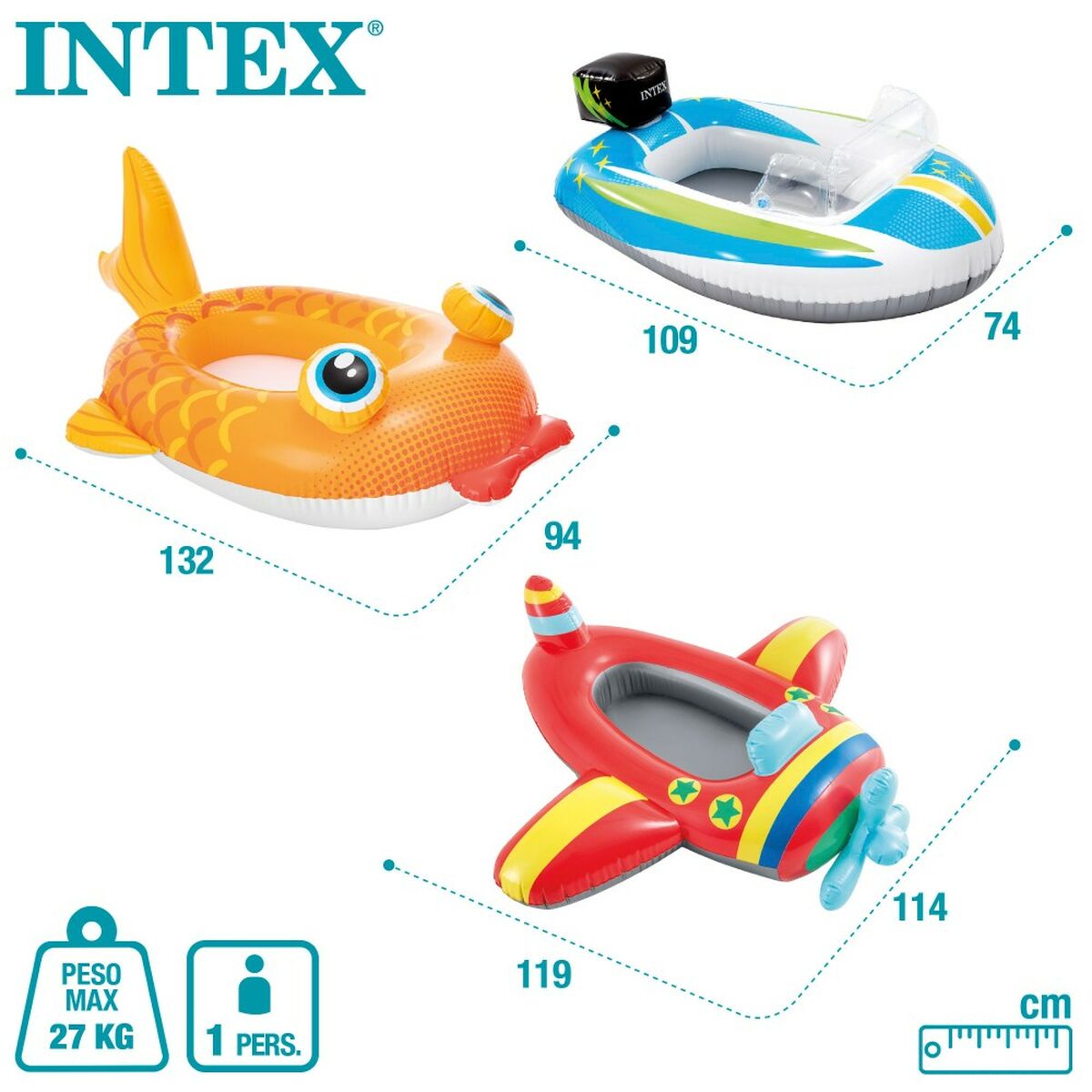 Barcă Gonflabilă Intex 98 x 39 x 72 cm (24 Unități) - Jucarii si jocuri, În aer liber și sport