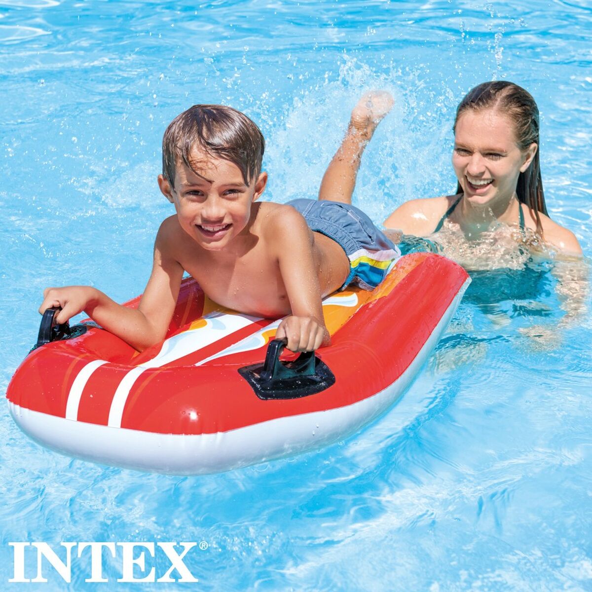 Figurină Gonflabilă pentru Piscină Intex Joy Rider 62 x 112 cm Masă de surf (12 Unități) - Jucarii si jocuri, În aer liber și sport