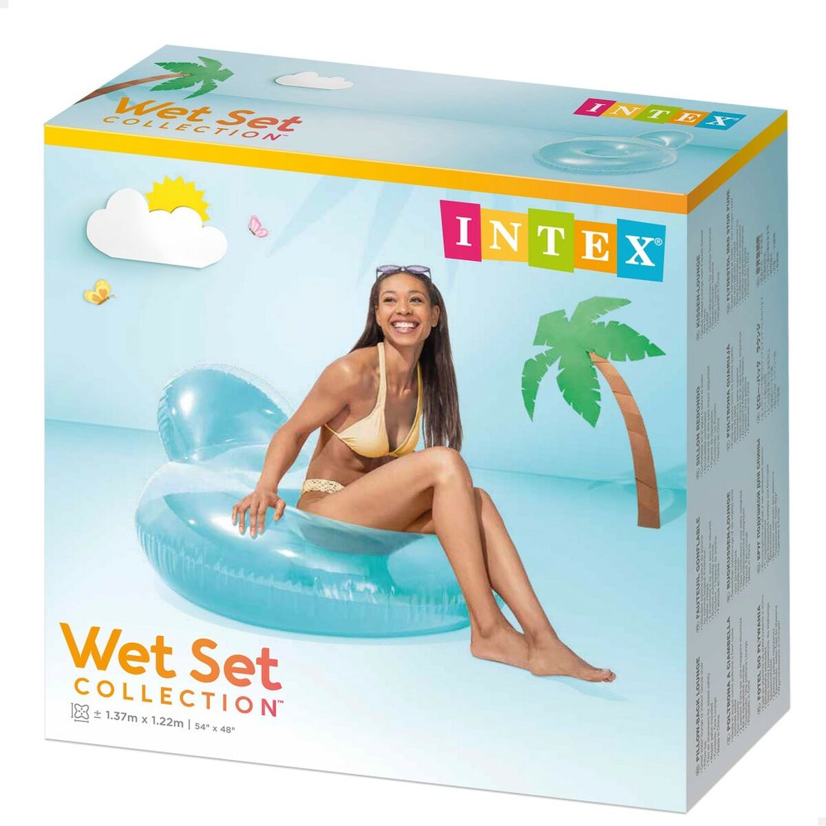 Fotoliu Gonflabil pentru Piscină Intex Rotund 137 x 122 cm - Jucarii si jocuri, În aer liber și sport