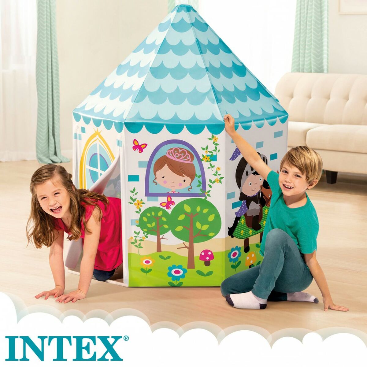 Casă pentru Copii de Joacă Intex Prințesă 104 x 104 x 130 cm (4 Unități) - Jucarii si jocuri, În aer liber și sport