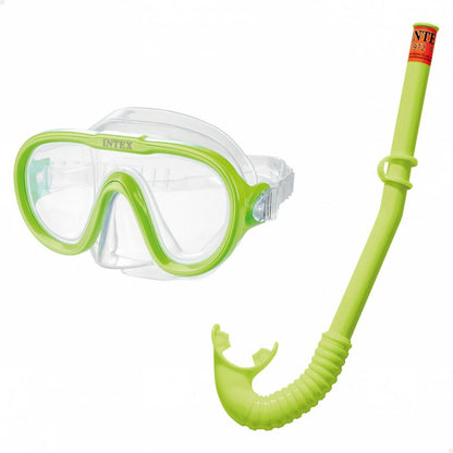 Ochelari de Scufundare cu Tub Intex Adventurer Verde - Sport și în aer liber, Sporturi acvatice